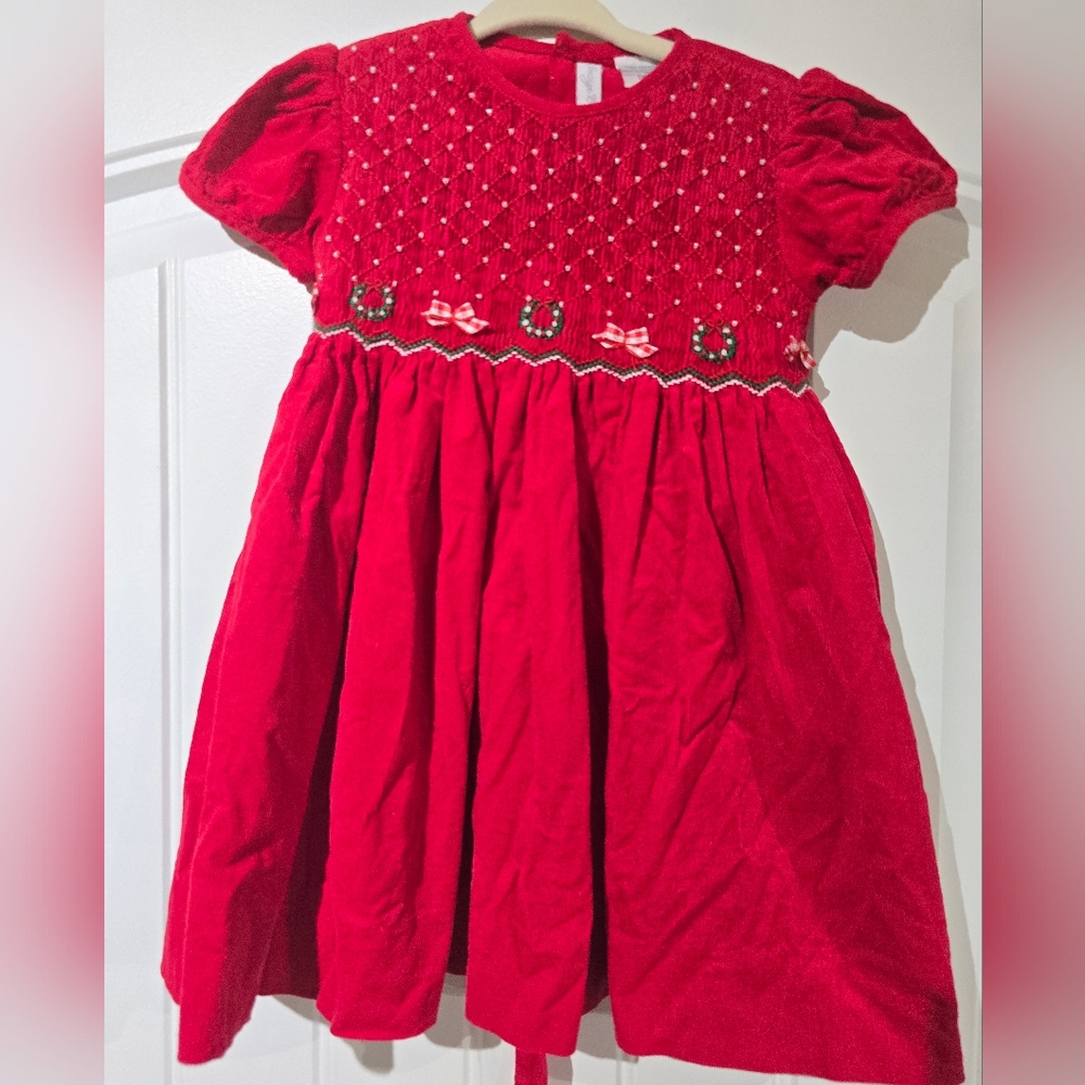 SOLD Carriage Boutique Red Christmas Dress 12/18 Months